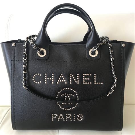 chanel deauville tote studded|chanel deauville tote price.